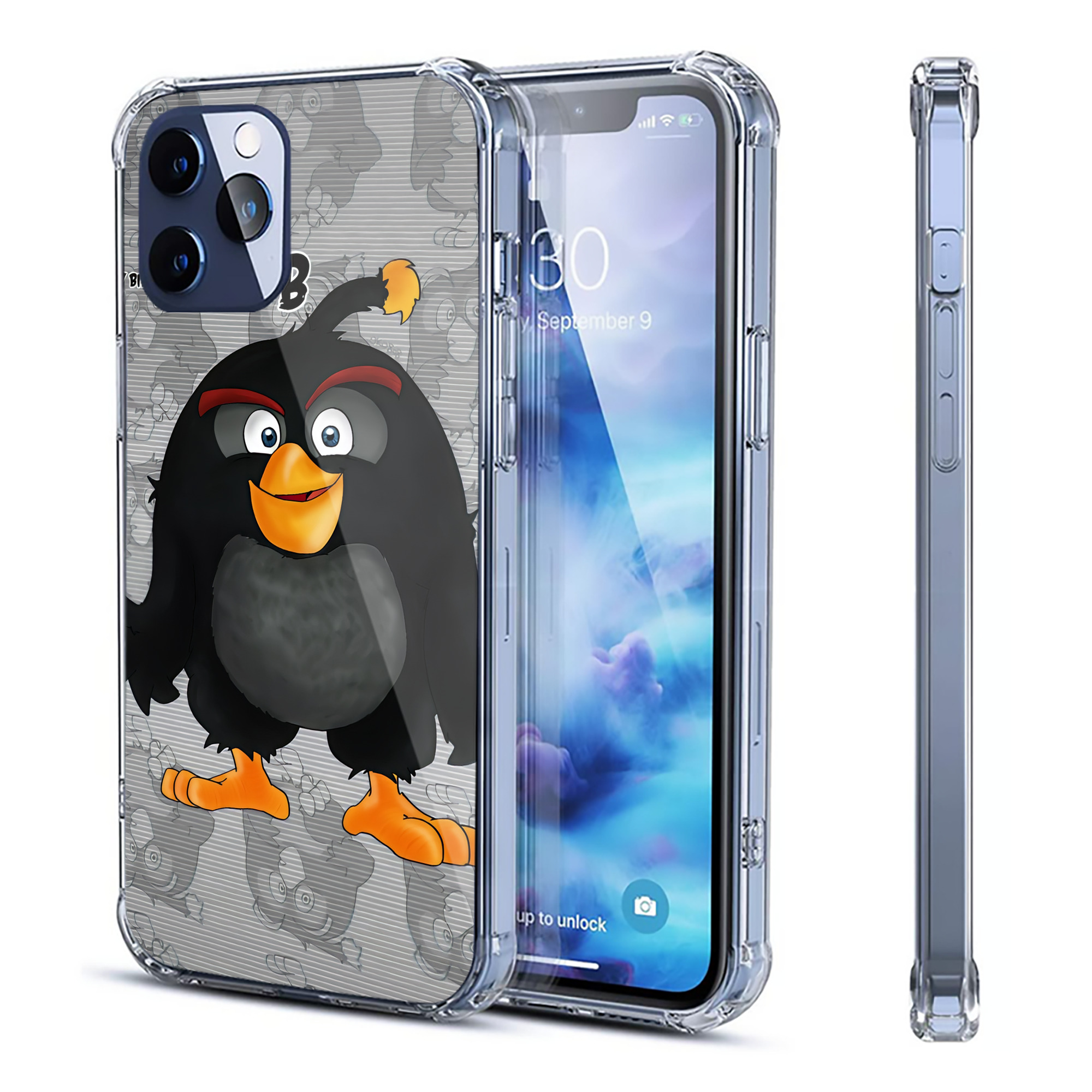 （画像用） Angry Birds アングリーバード 【iPhone 12シリーズ対応】透明スマホケース（クリアソフトケース）